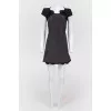 Vintage mini dress with scalloped neckline