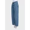 High-waisted wide-leg jeans
