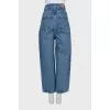 High-waisted wide-leg jeans