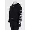 Men's black printed hoodie