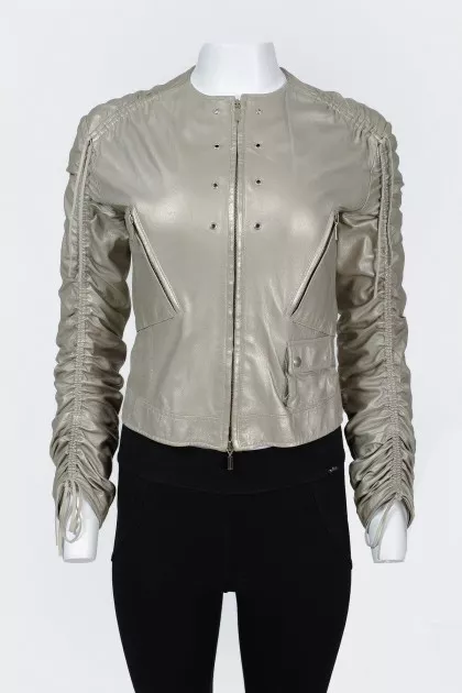 Vintage jacket with drawstrings