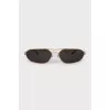 Men's gold sunglasses with tag