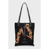 Textile shopper with rhinestones