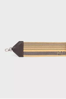 Yellow textile bag strap