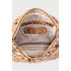 Brown animal print bag