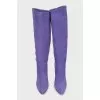 Purple suede boots