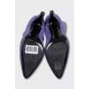 Purple suede boots