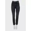 Tapered fit jeans in gray