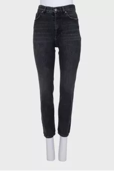 Tapered fit jeans in gray