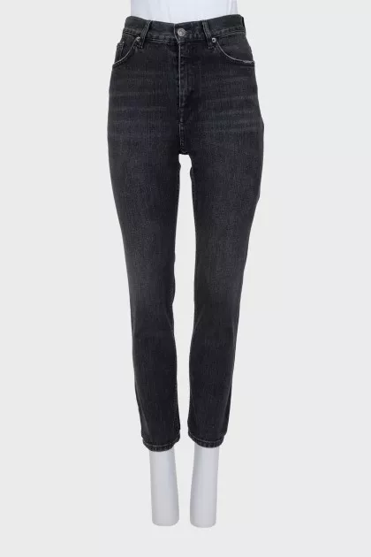 Tapered fit jeans in gray