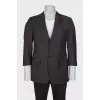 Men's brown button-down jacket