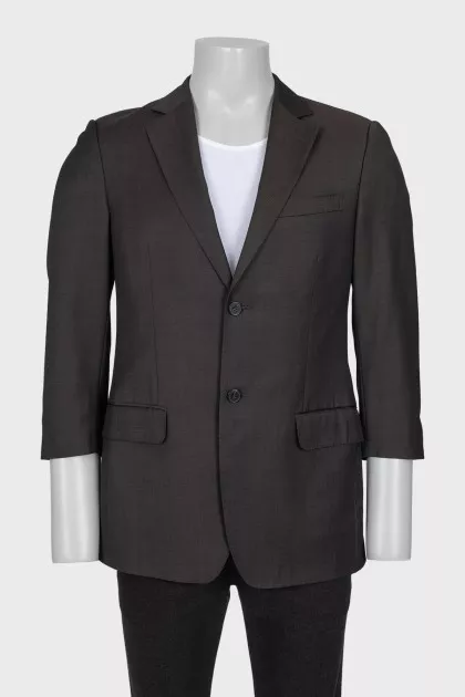 Men's brown button-down jacket