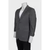 Men's gray plaid print jacket