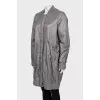 Gray raincoat with zipper