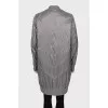 Gray raincoat with zipper