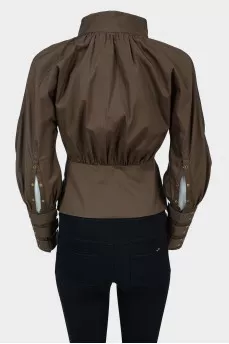Vintage blouse with a hardbred collar