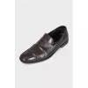 Men's brown leather loafers