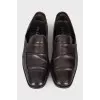 Men's brown leather loafers
