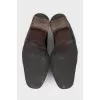 Men's brown leather loafers