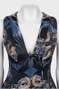 Printed cocktail dress