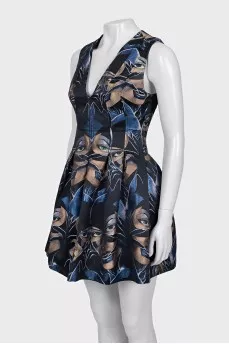 Printed cocktail dress