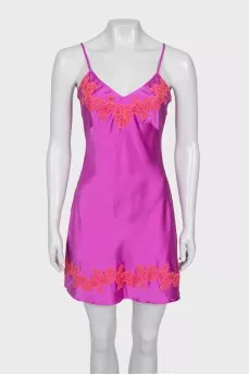 Silk peignoir with tag