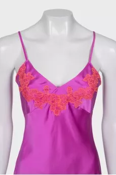Silk peignoir with tag