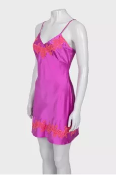 Silk peignoir with tag