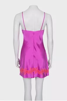 Silk peignoir with tag