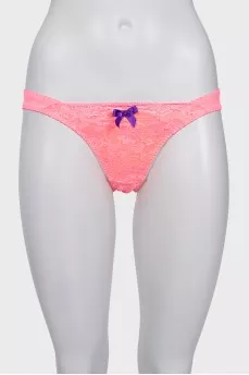 Pink underwear with tag