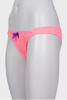 Pink underwear with tag