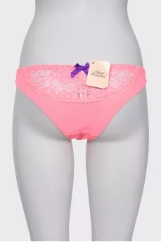 Pink underwear with tag