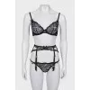 Black lingerie set with tag