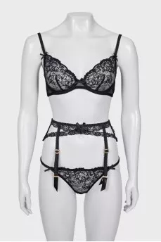 Black lingerie set with tag