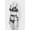 Black lingerie set with tag