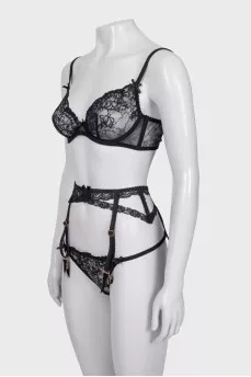 Black lingerie set with tag