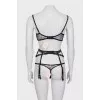 Black lingerie set with tag