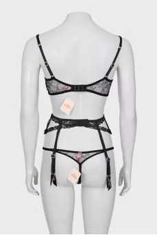 Black lingerie set with tag