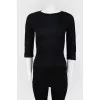 Vintage tight -fitting sweater with a sleeve 3/4