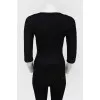 Vintage tight -fitting sweater with a sleeve 3/4