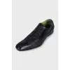 Men's black leather shoes