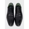 Men's black leather shoes