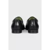 Men's black leather shoes
