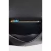 Black leather crossbody with tag
