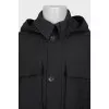Men's wool jacket with patch pockets