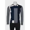 Men's gray jumper with a print
