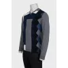 Men's gray jumper with a print