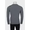 Men's gray jumper with a print