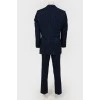 Suit blue men's striped