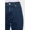 Dark blue mid-rise jeans
